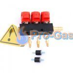 Купить форсунки Valtek (GreenGas) type 30, 3 цилиндра, 3 Ом, с штуцерами в коллектор без жиклёров Купить форсунки Valtek (GreenGas) type 30, 3 цилиндра, 3 Ом, с штуцерами в колле